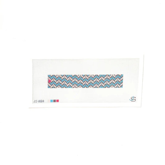 Letter A Brown and Blue Key Fob Jeni Sandberg