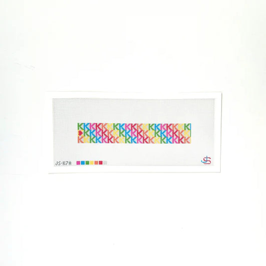 K Letter Key Fob Rainbow Jeni Sandberg