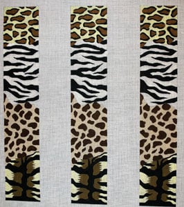 Animal Skins Collage Luggage Straps