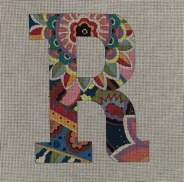 Letter R Stitchged Letter R 6 Inch LE156R – Artful Stitches