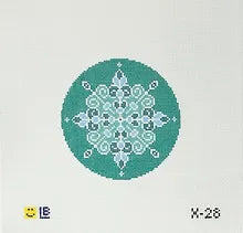 Light Teal Snowflake #1 Lauren Bloch