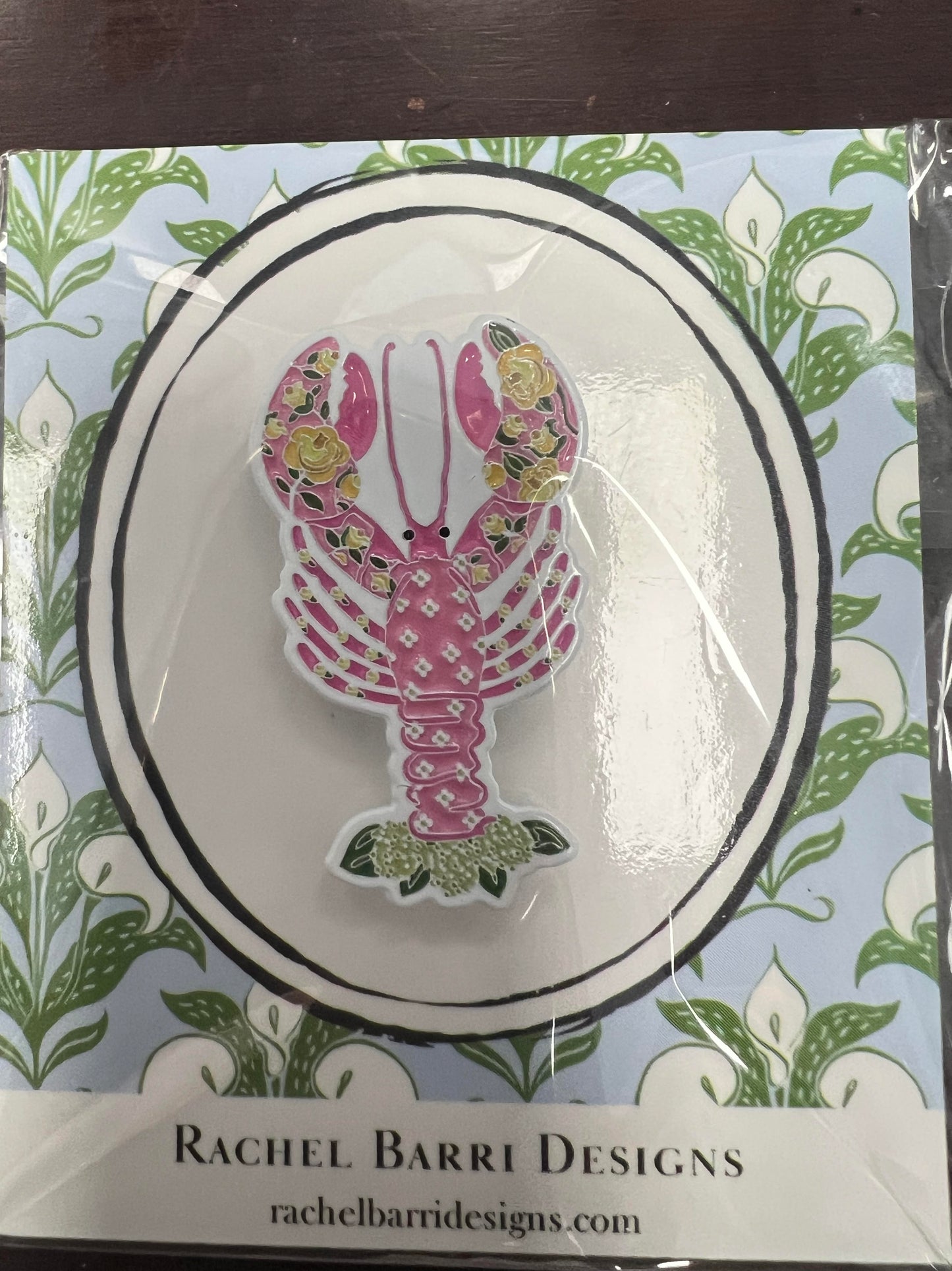Lola the Lobster Pink Needle Minder Rachel Barri