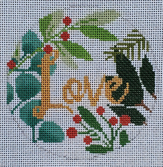 Love Ornament White and Gold Laura Love
