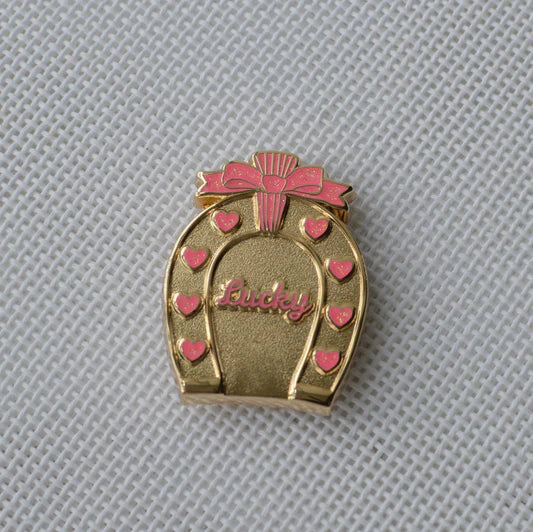 Lucky Horseshoe Pink Needle Minder Go Stitch Studio