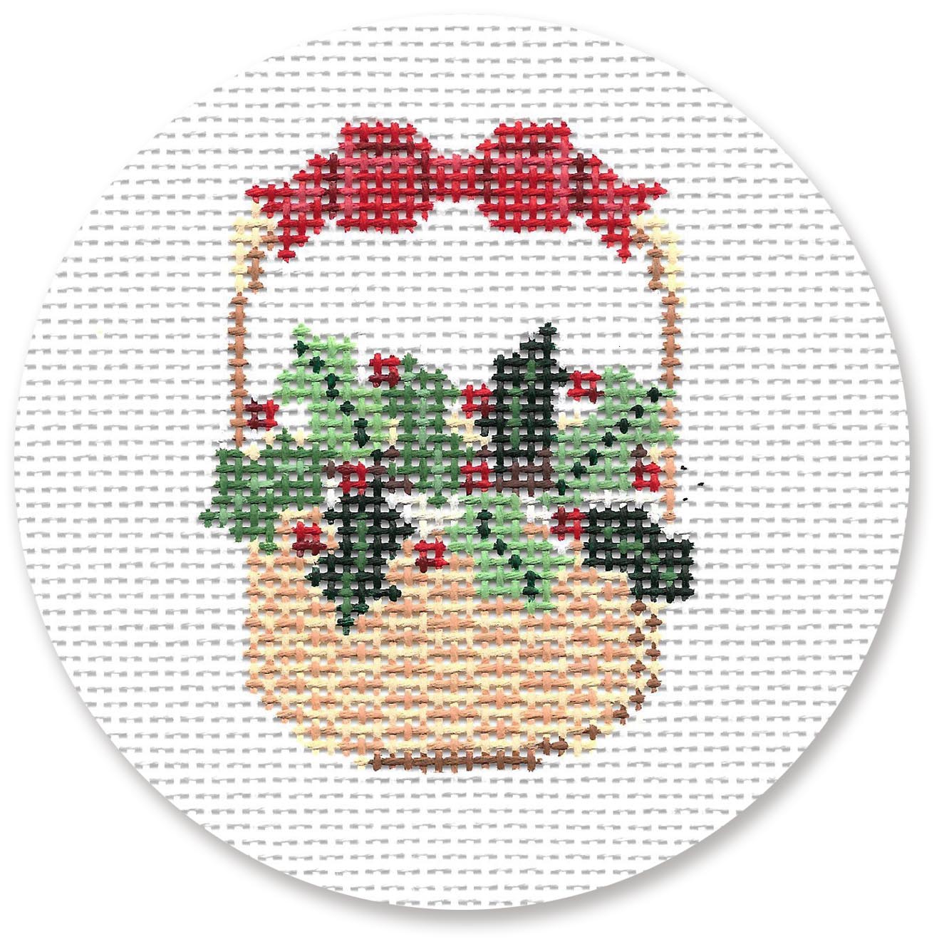 Nantucket Basket Holly & Ribbon Melinda Mcara