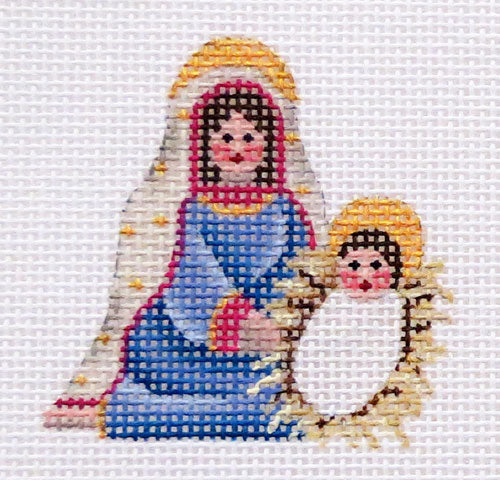 Mini Nativity Mary & Jesus Rebecca Wood Consignment