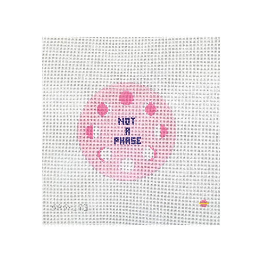 Not a Phase Pink Round Saturnalia Stitching