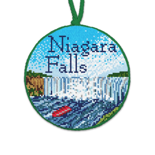 Niagara Falls Round Needlepaint 103111