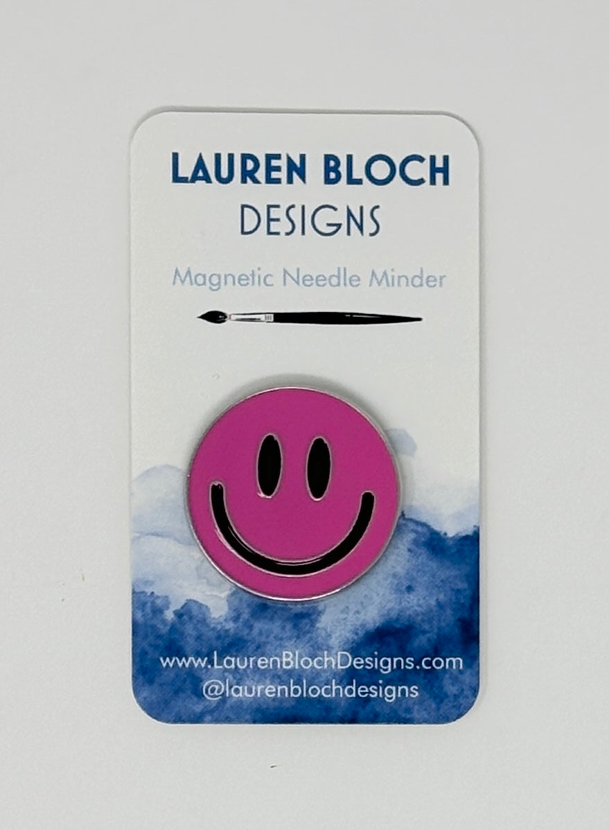 Needle Minder - Smiley Face, Hot Pink