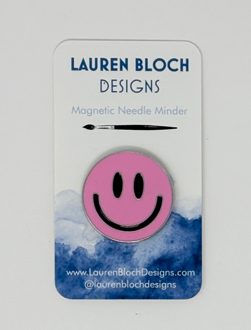 Needle Minder - Smiley Face, Light Pink