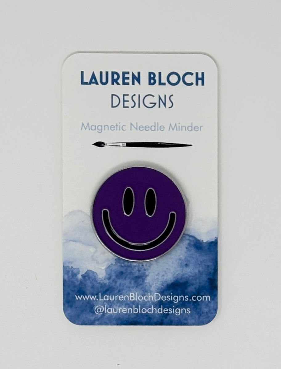 Needle Minder - Smiley Face, Dark Purple