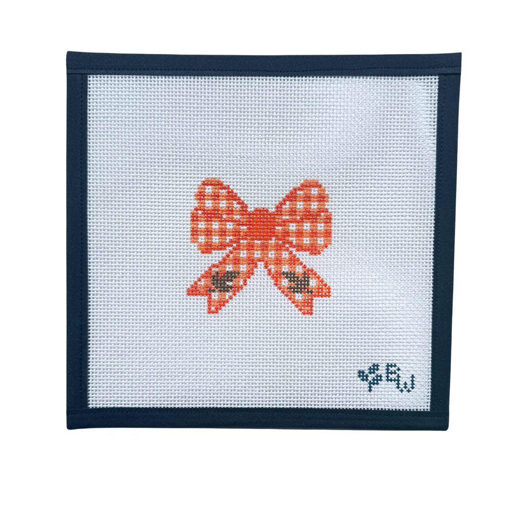 November Bow Boxwood Needlepoint