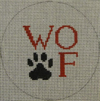 Woof and Paw Print Black & Red KK0111