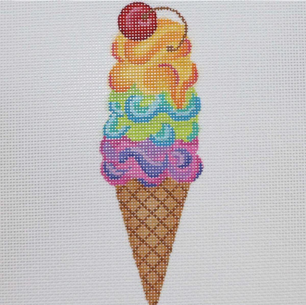 Rainbow Swirly Triple Scoop