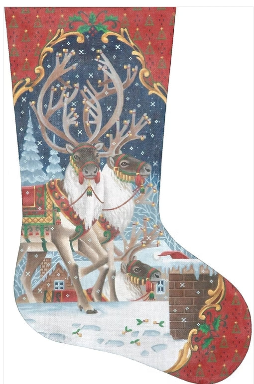 Up on the Rooftop Stocking Tapestry Tent