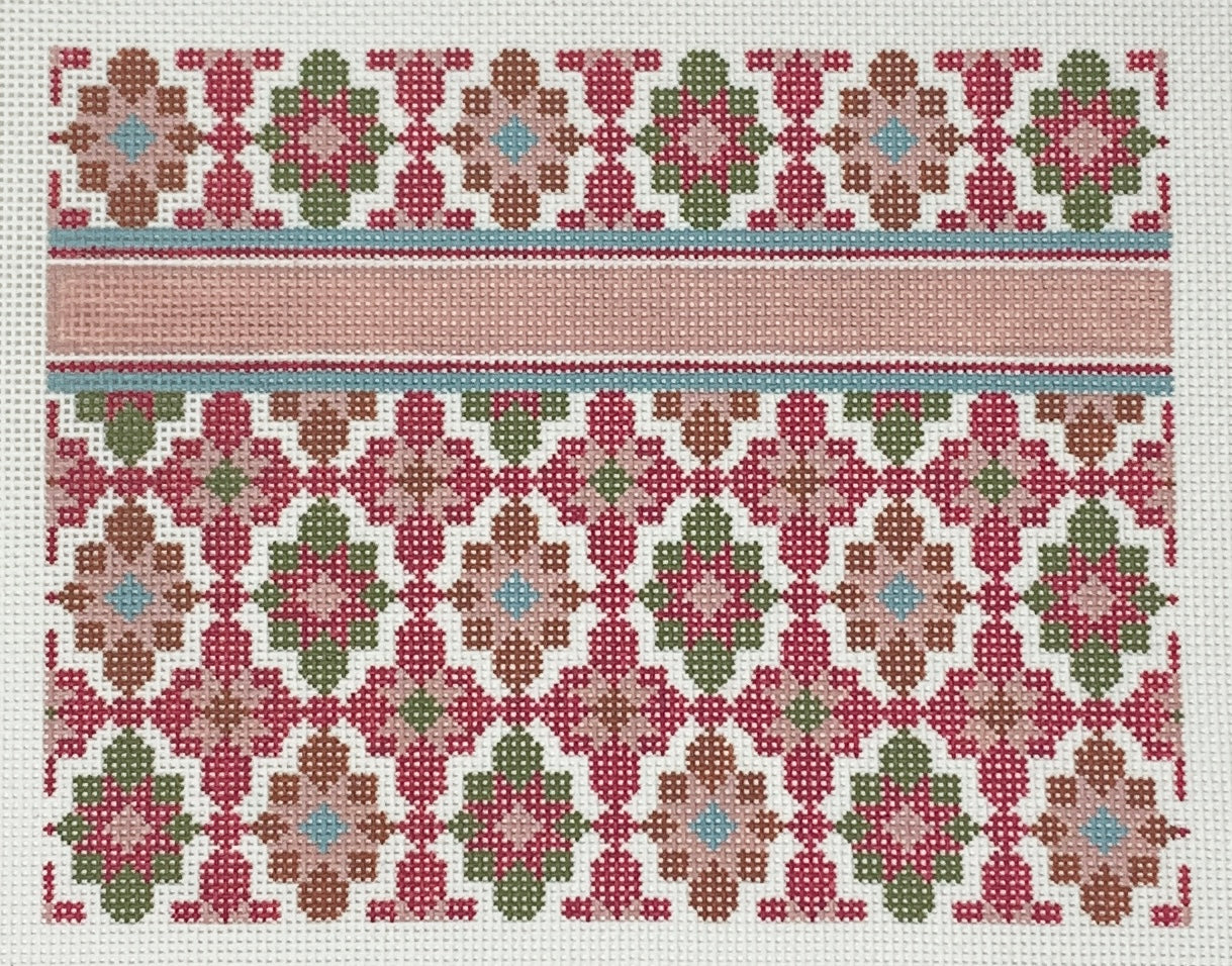Portuguese Tiles Clutch-Magenta, 13m