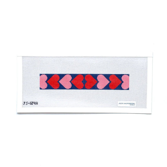 Heart Pink/Blue/Red Key Fob Jeni Sandberg JS128A