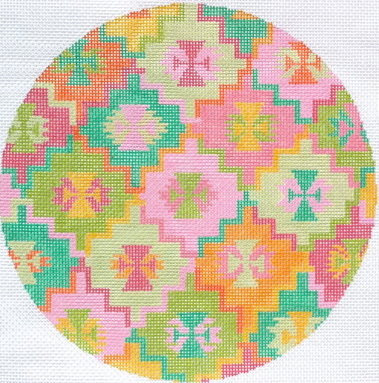 Kilim Round Summer Melon Kate Dickerson