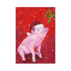 Pig with Santa Hat by Scott Church PL18