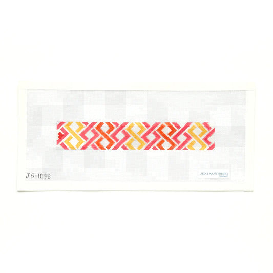 Hicks Braid Pink/Orange Key Fob Jeni Sandberg JS-109B