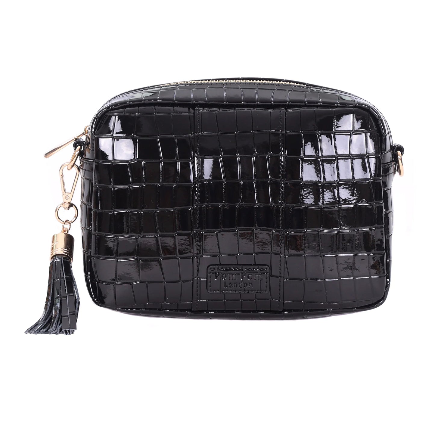 Pom Pom London Original Patent Croc Black