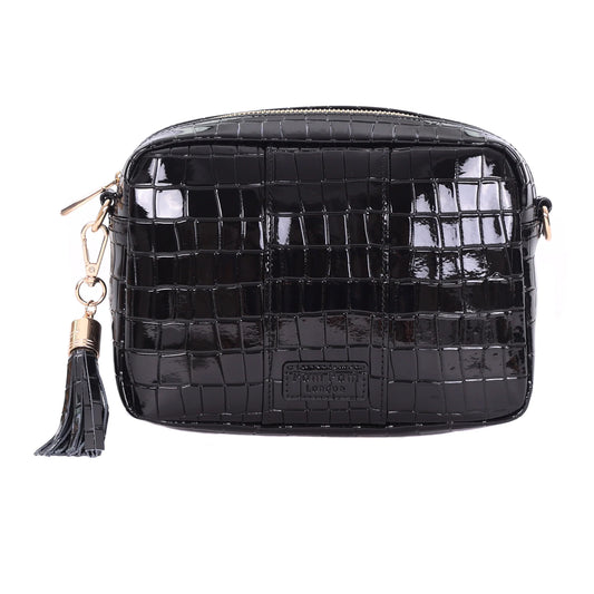 Pom Pom London Original Patent Croc Black