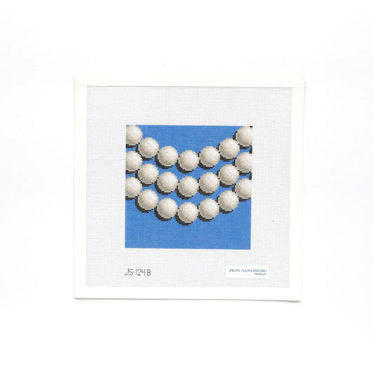 Pearls 5-Inch Square Canvas JS124B