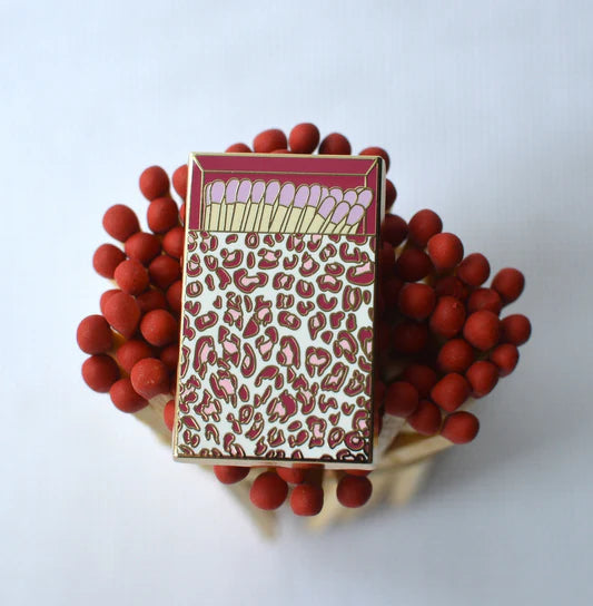 Pink Leopard Matchbox Needle Minder Go Stitch Studio