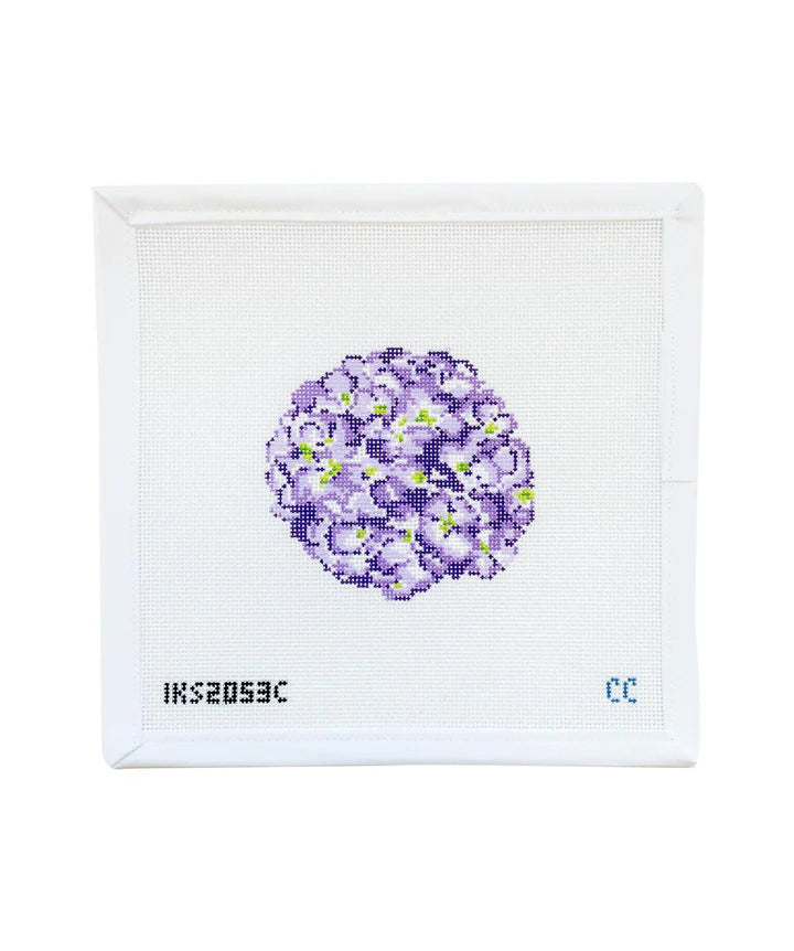 Purple Hydrangea Ornament Initial K