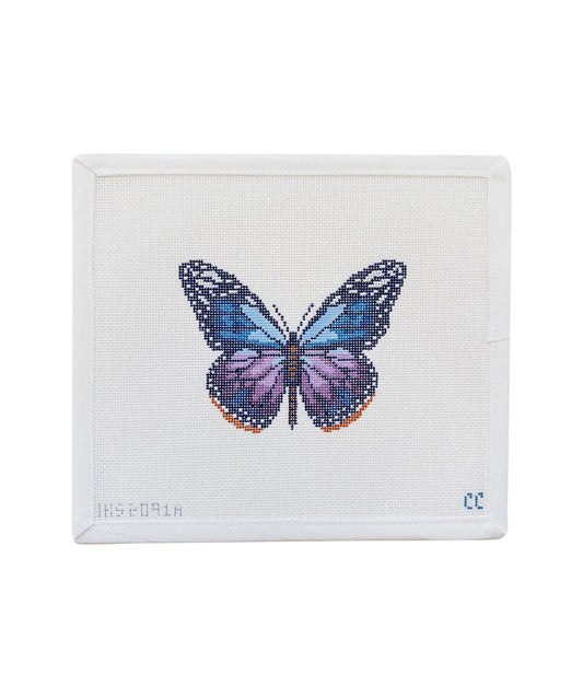 Purple and Blue Monarch Ornament Initial K