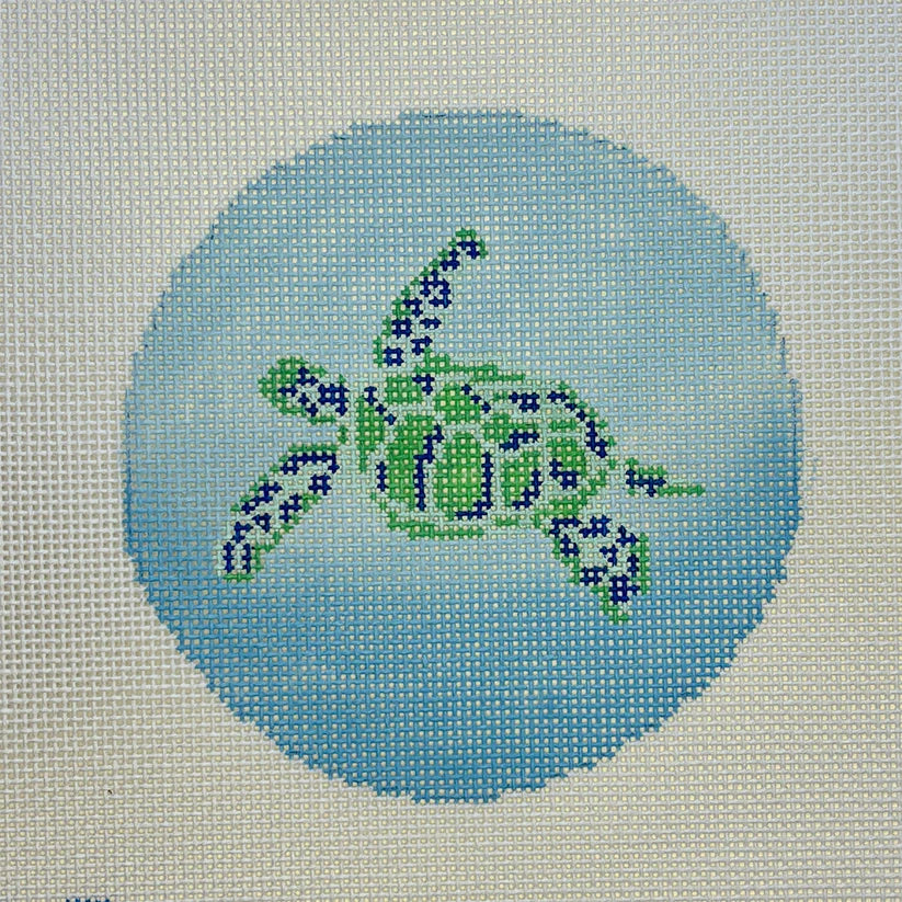 Sea Turtle Round Blue Ridge Stitchery