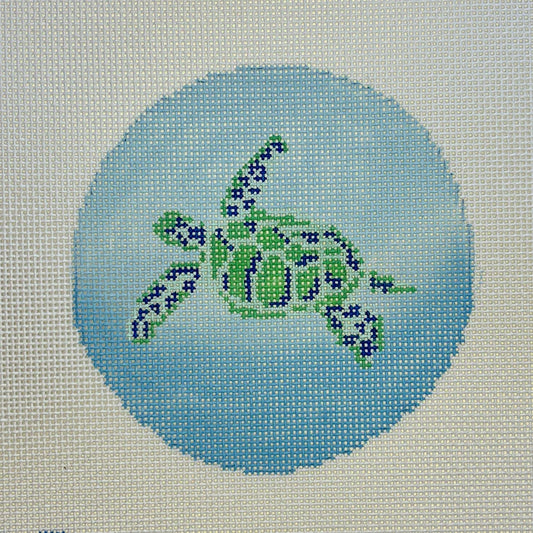 Sea Turtle Round Blue Ridge Stitchery