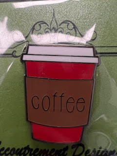 Red Coffee Cup Needle Minder