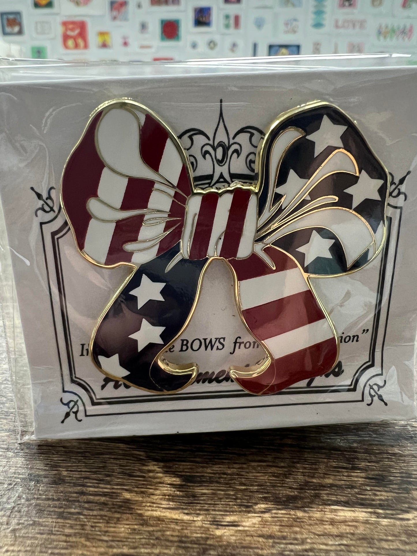 Red, White & Blue Bow Needle Minder