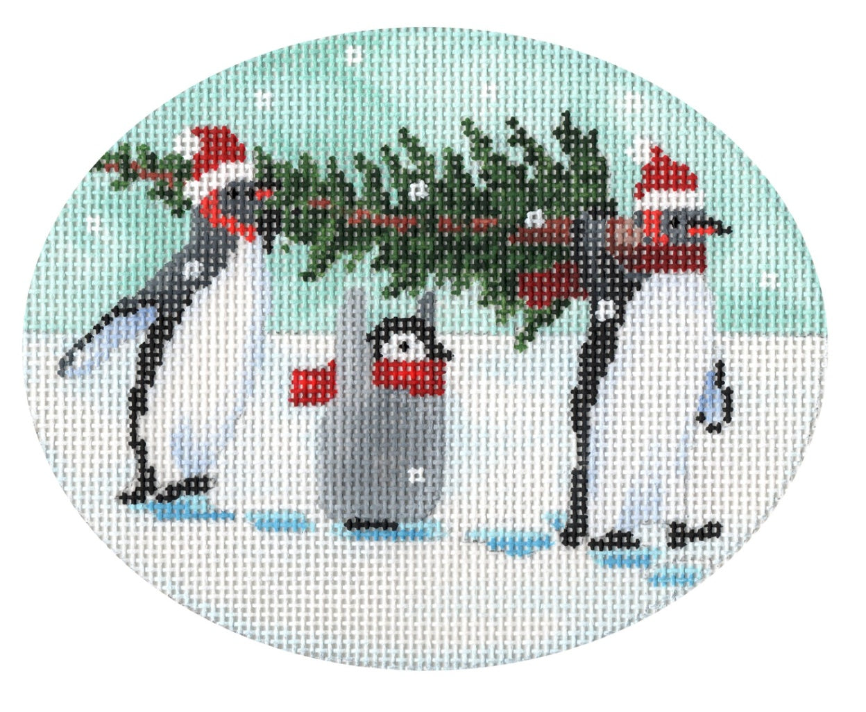 Penguins bringing home the tree Scott Church