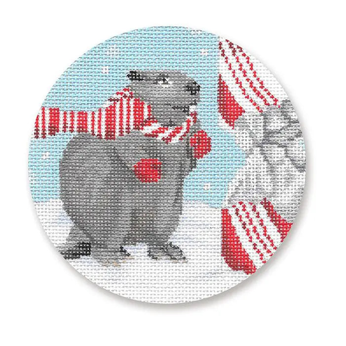 Beaver with Candy Cane by Scott Church