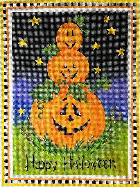 Jack-o-lantern Stack on Starry Night