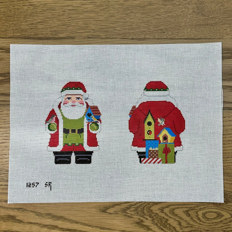 Birdhouse Santa 2 Sided Susan Roberts