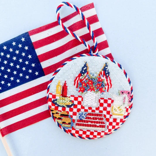 Picnic Table Ornament Stitch Style