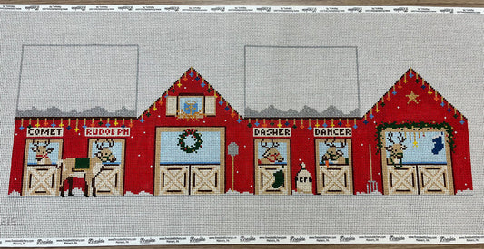 3D Reindeer Barn Stitch Style