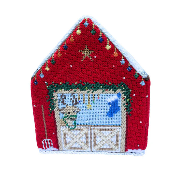 3D Reindeer Barn Stitch Style