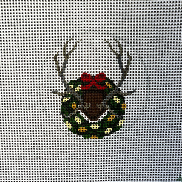 Elk Antlers w/ Magnolia Wreath