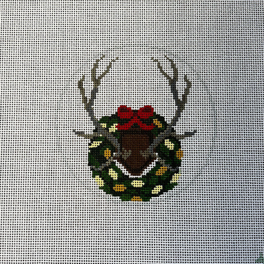 Elk Antlers w/ Magnolia Wreath