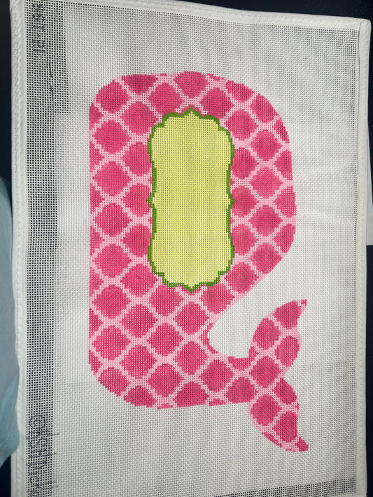 Medium Whale Pink and Green Kate Dickerson