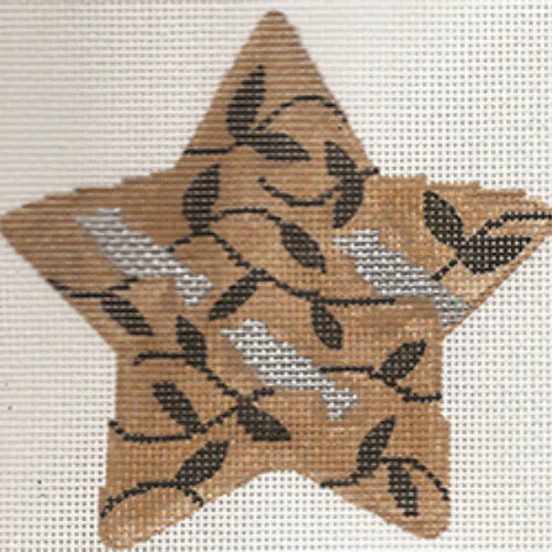 Birds and Vines Burlap Star Patty Paints STB05