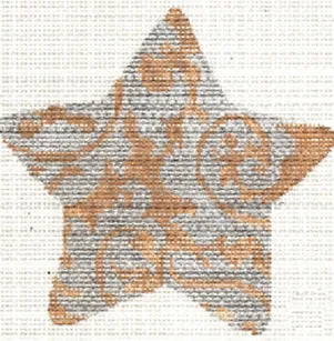 Damask Burlap Star Patty Paints STB10