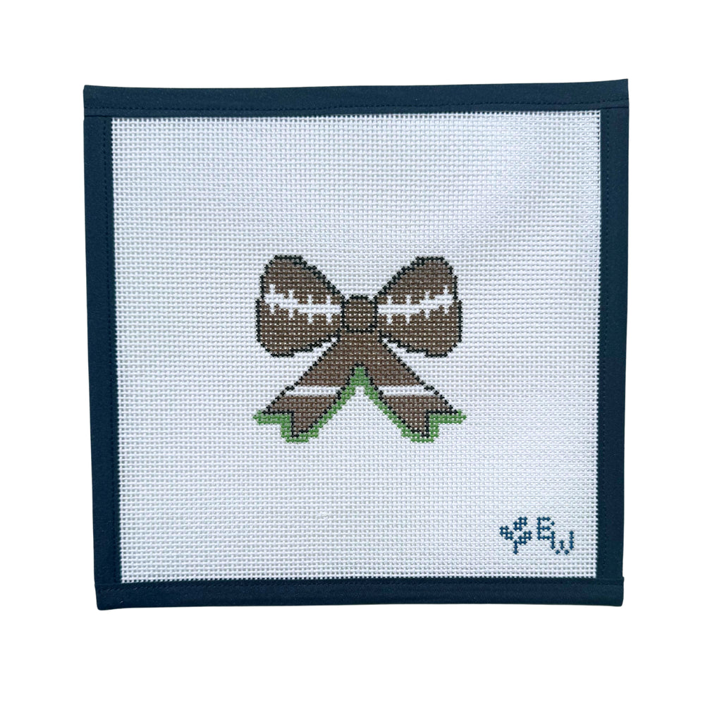 Septmeber Bow Boxwood Needlepoint