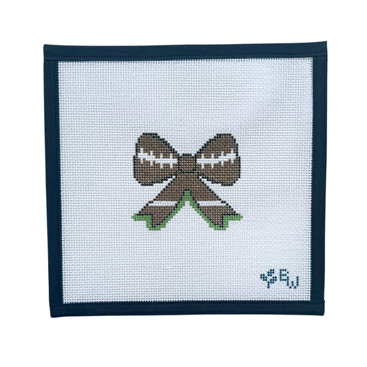 Septmeber Bow Boxwood Needlepoint