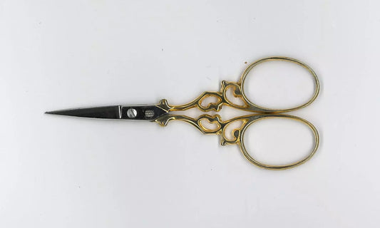 Gold Plated 3.5" Embroidery Diamond Star Scissors Solingen SC68