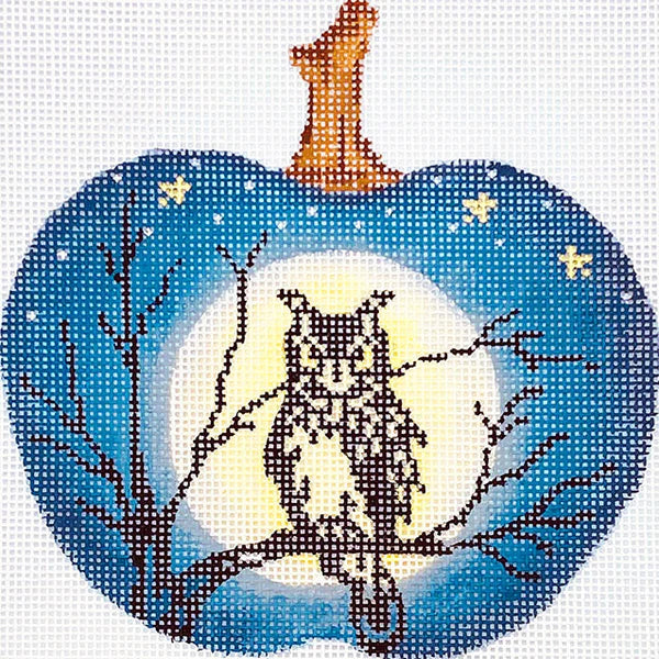 Spooky Owl Silhouette Pumpkin Kelly Clark
